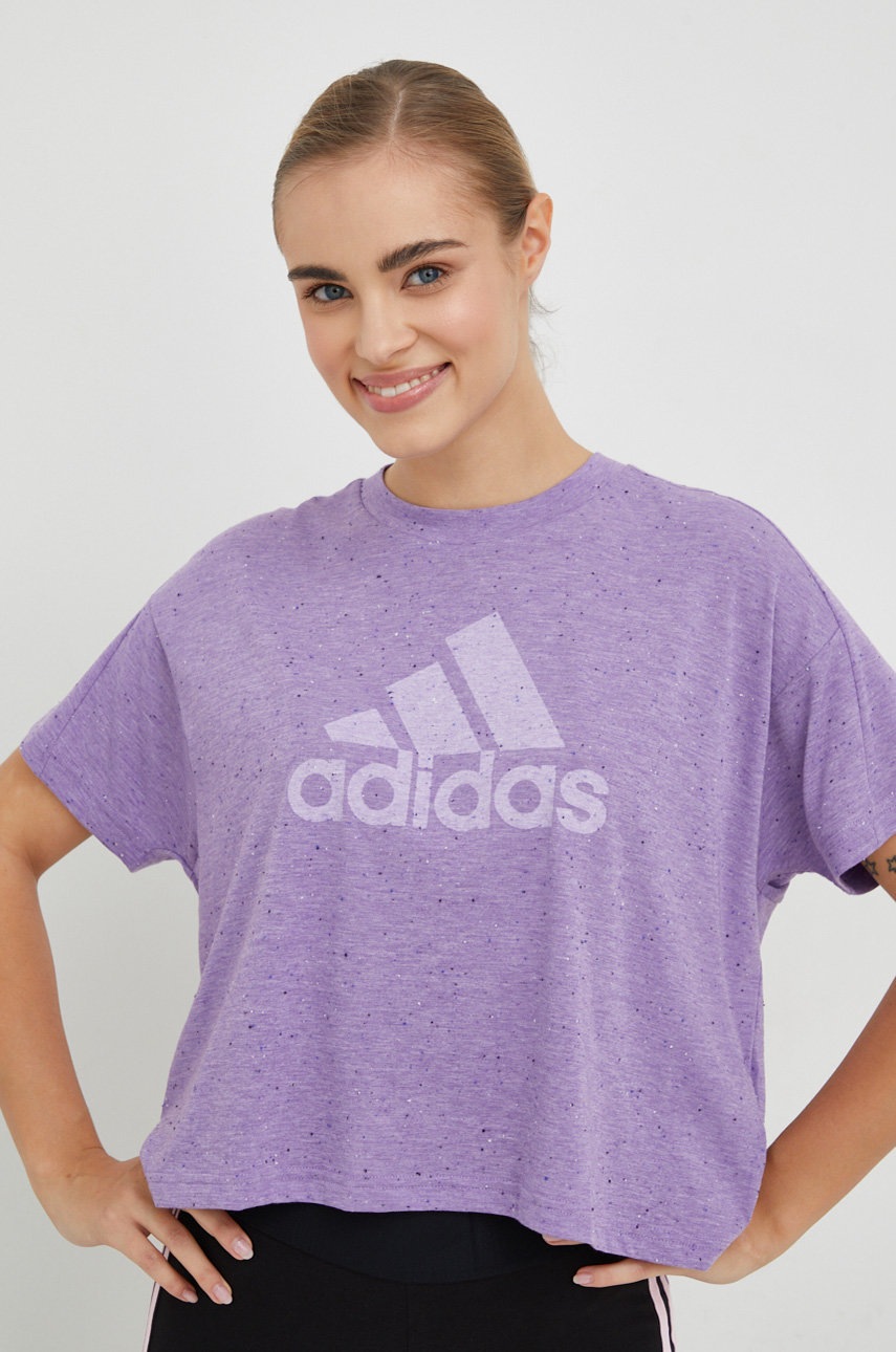 

Тениска adidas в лилаво, Виолетов