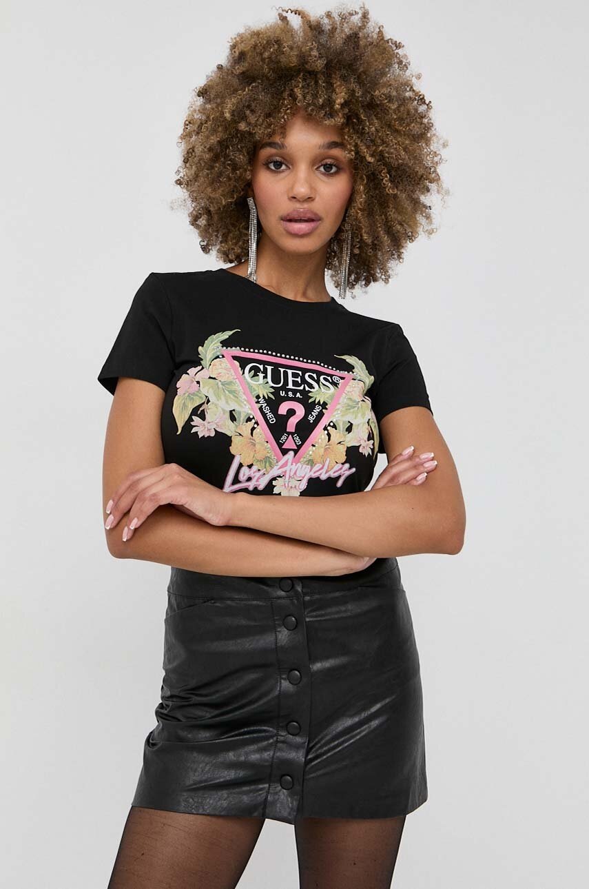 

Футболка Guess жіночий колір чорний