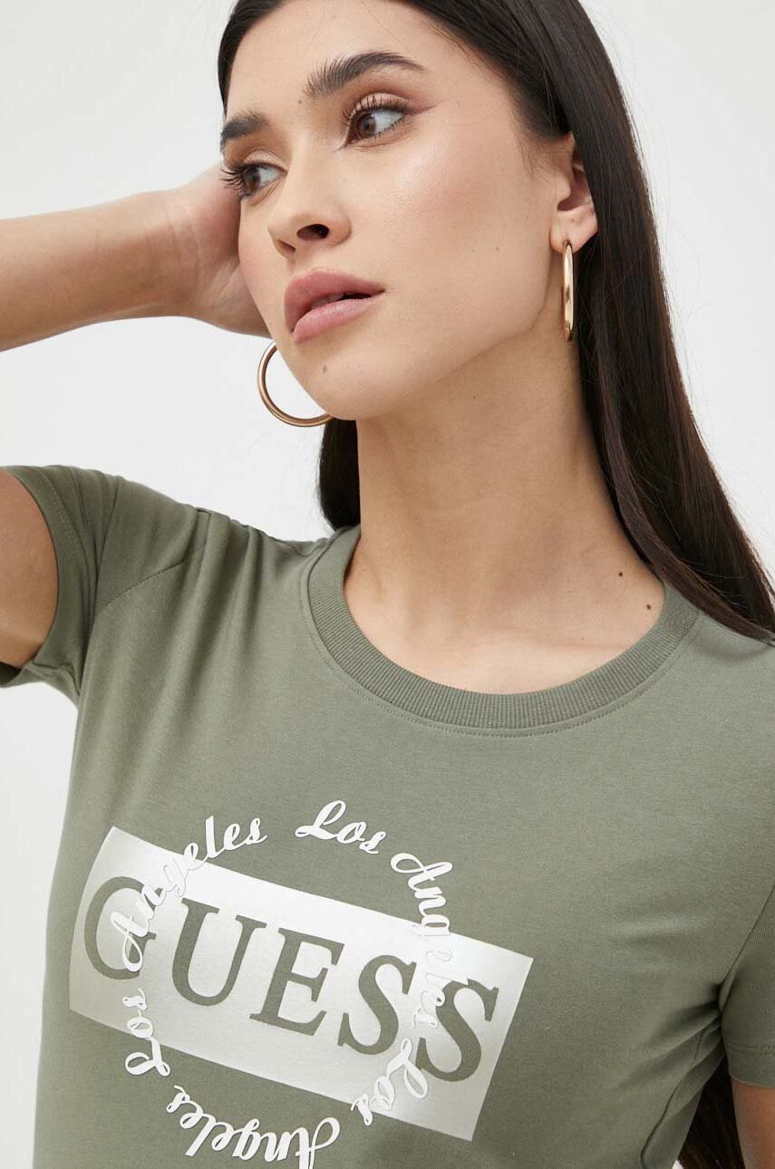 

Тениска Guess в зелено, Зелен