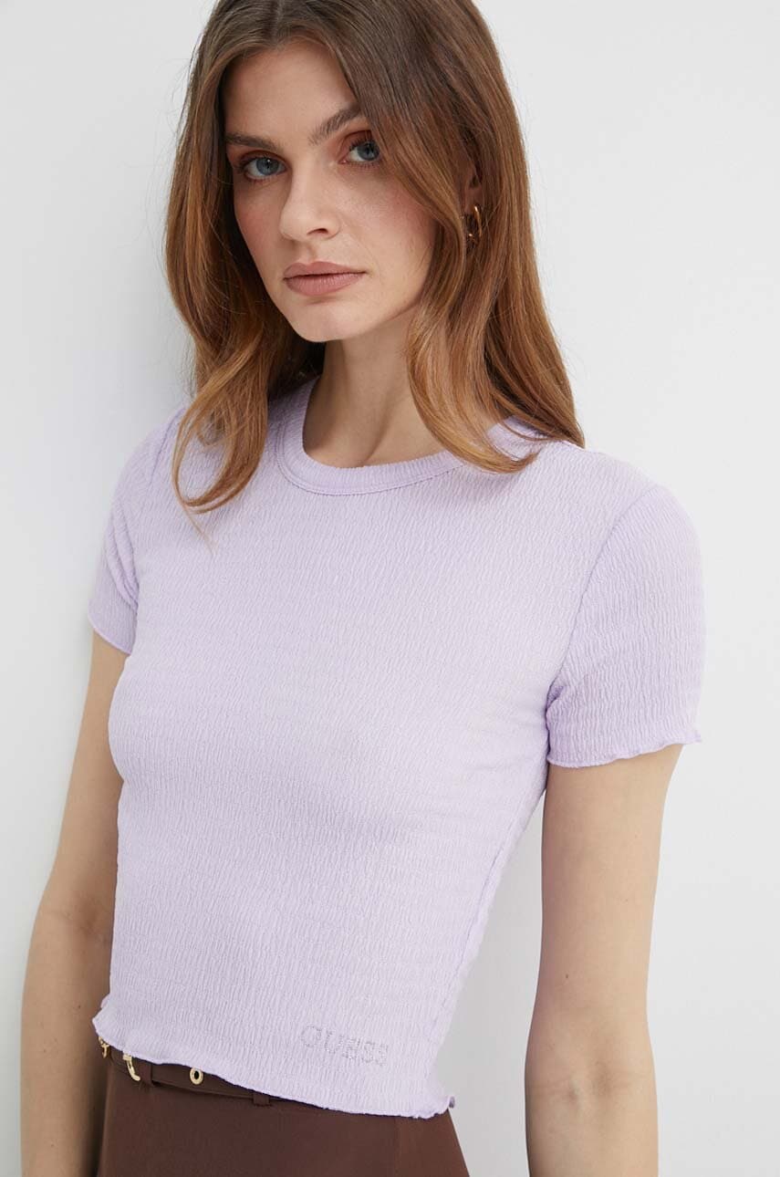 

Тениска Guess в розово, Виолетов