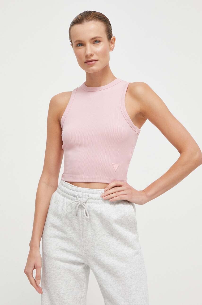 

Топ Guess женский цвет розовый
