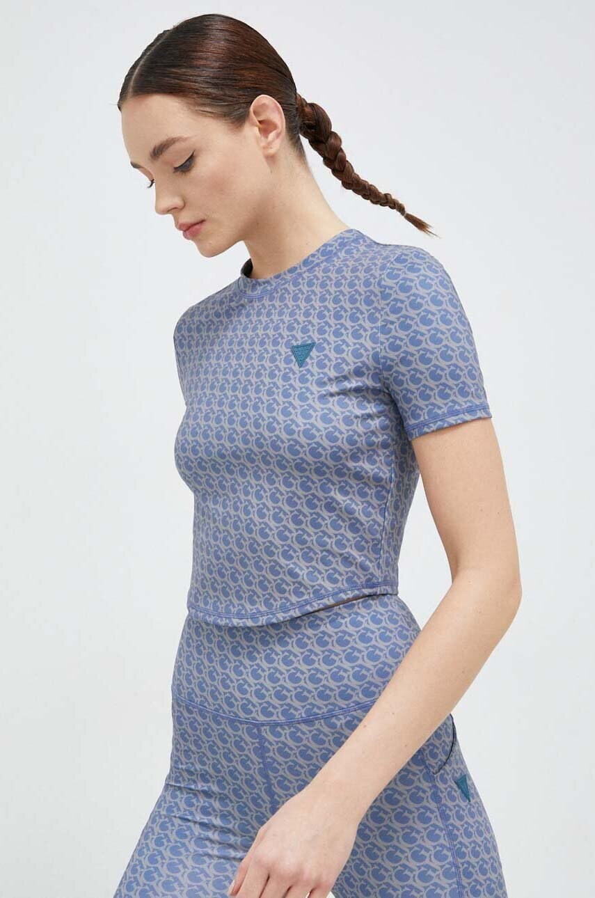 

Тениска Guess в синьо, Син
