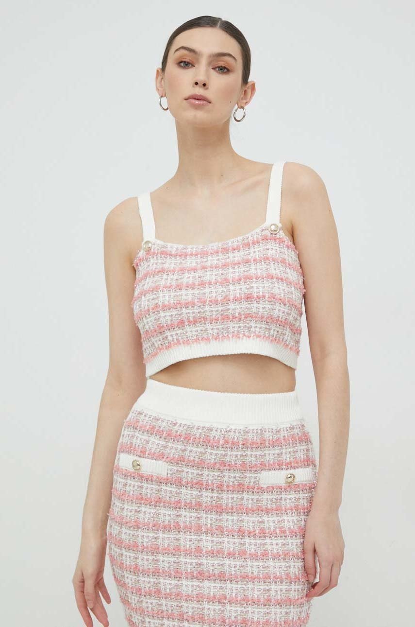 

Топ Guess женский цвет розовый