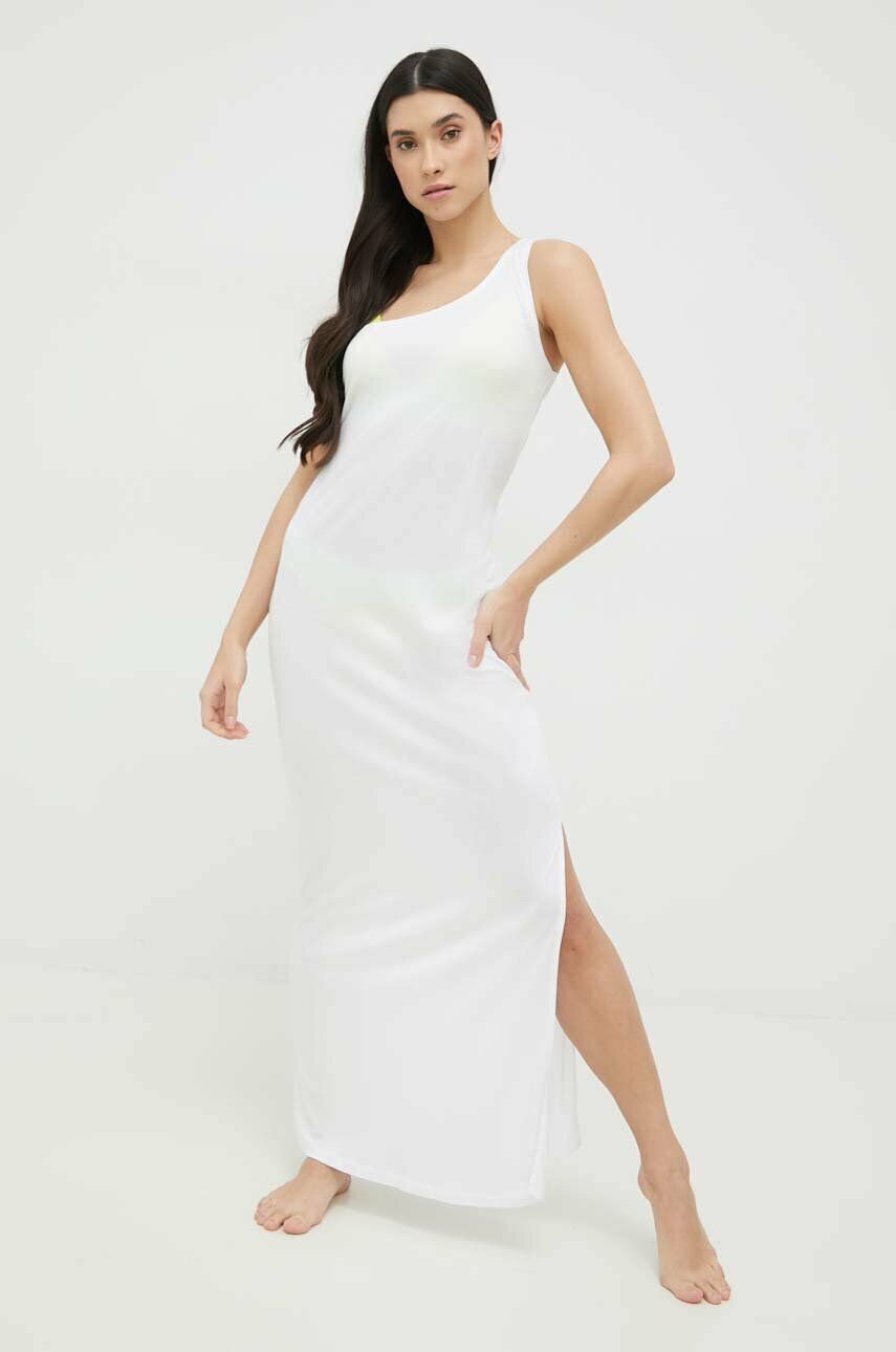 Levně Plážové šaty Calvin Klein bílá barva
