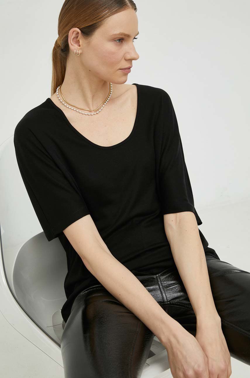 By Malene Birger tricou femei, culoarea negru