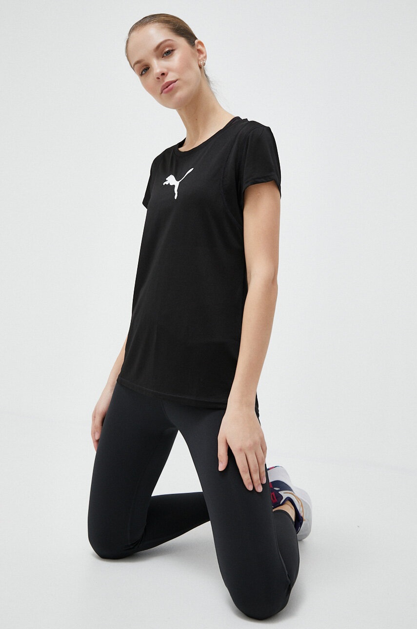 Μπλουζάκι προπόνησης Puma Train All Day Train All Day χρώμα: μαύρο 522344 φωτογραφία