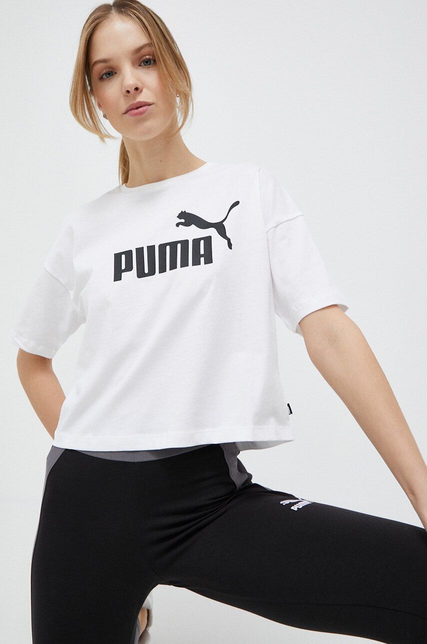 Puma tricou femei, culoarea alb 535610