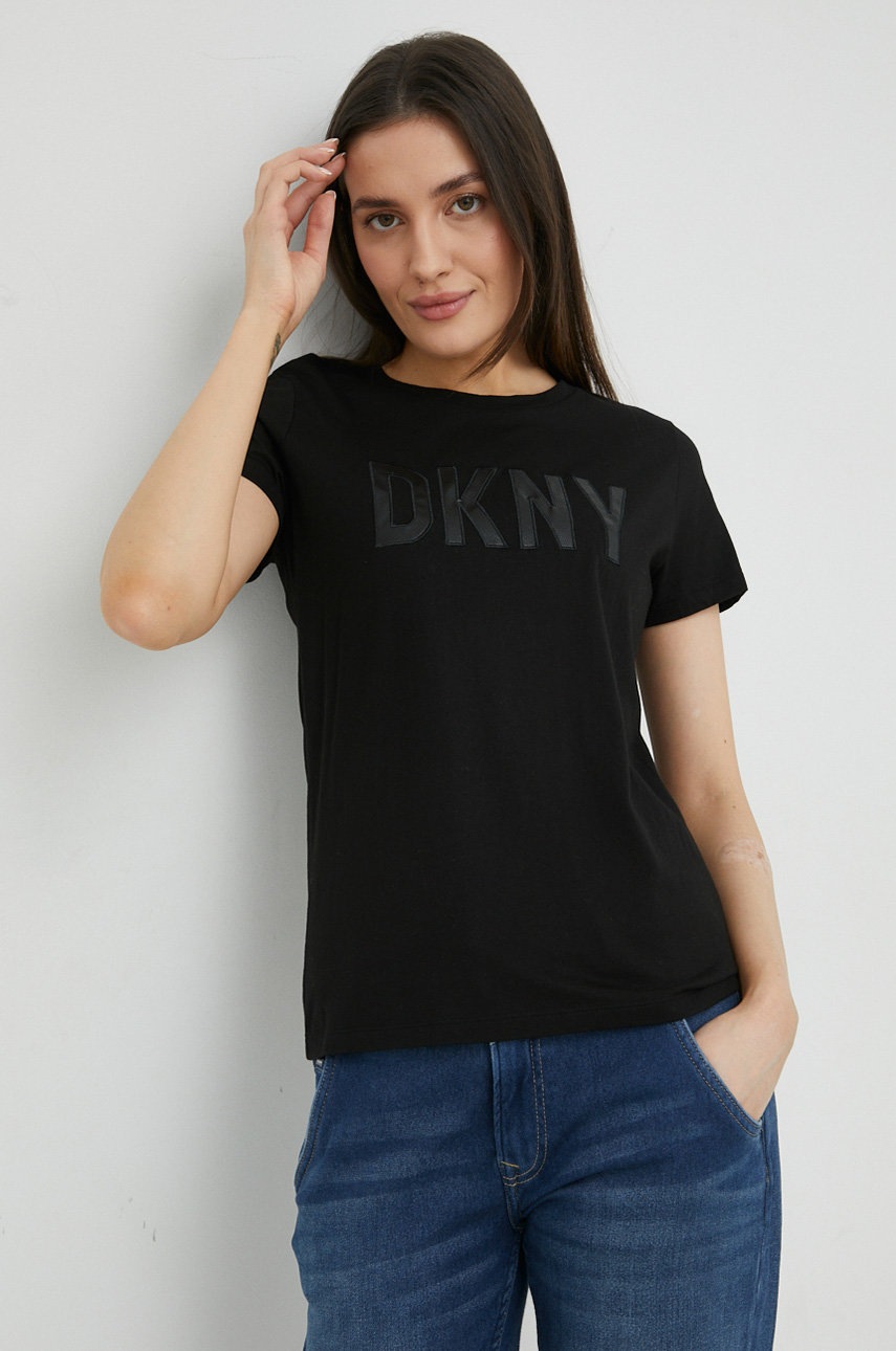 

Тениска Dkny в черно, Черен