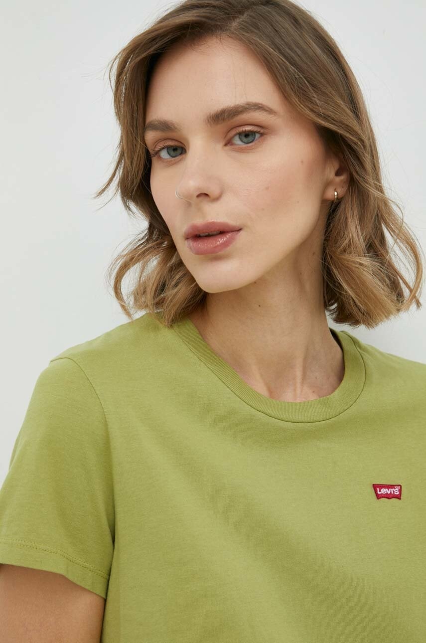 

Памучна тениска Levi's в зелено, Зелен
