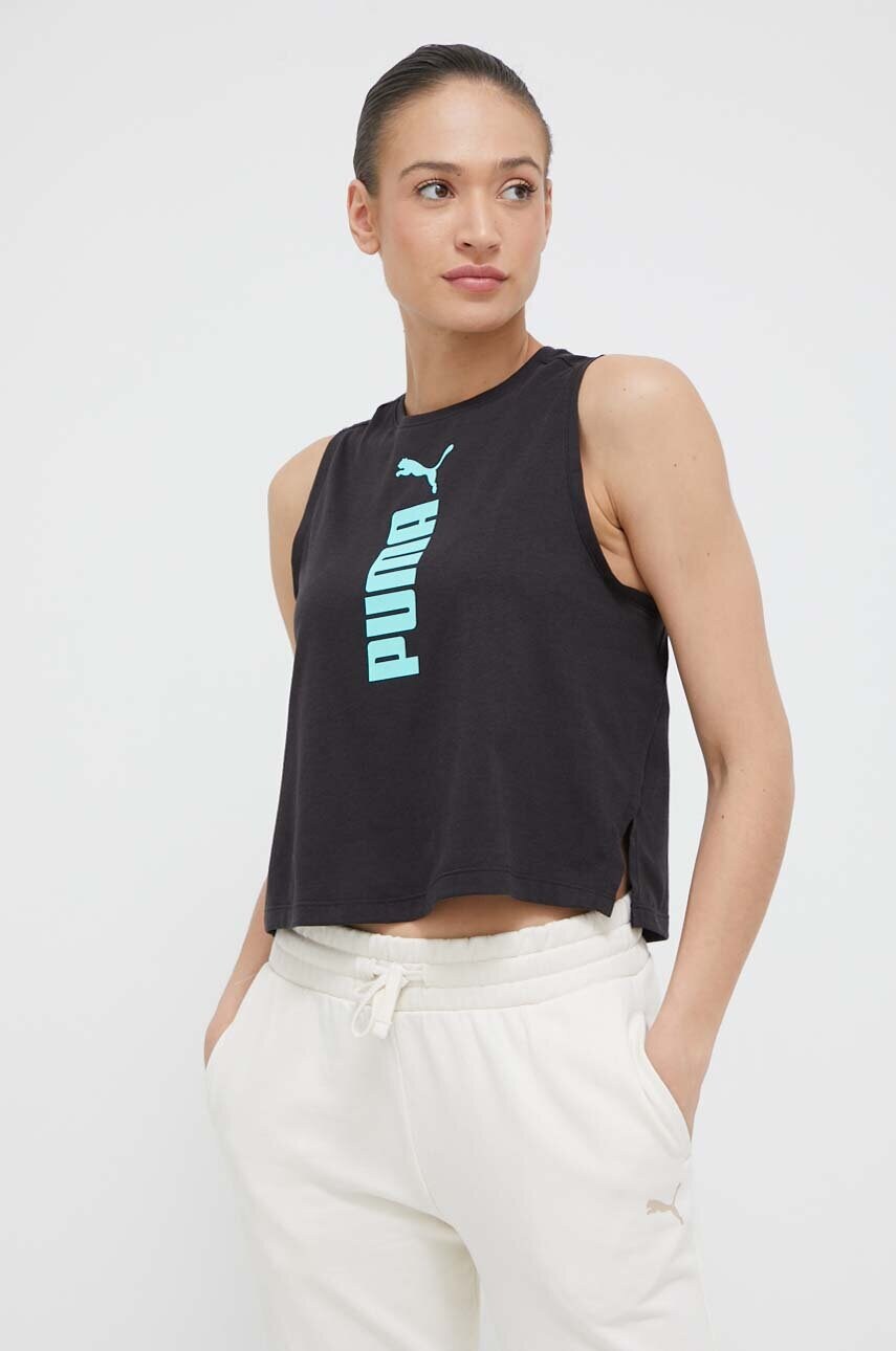 Puma top de antrenament culoarea negru