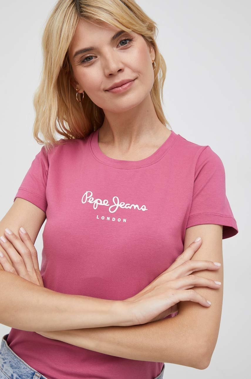 

Футболка Pepe Jeans New Virginia жіноча колір фіолетовий