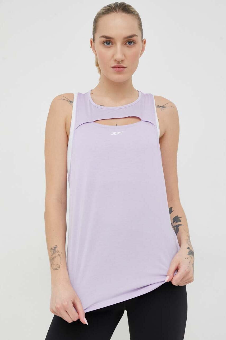 Reebok top de antrenament activchill athletic culoarea violet