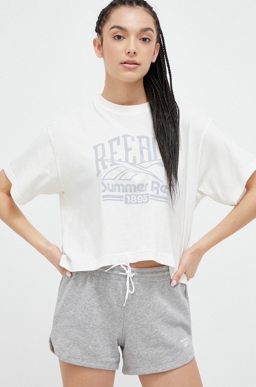 Reebok Tricou Din Bumbac Culoarea Bej