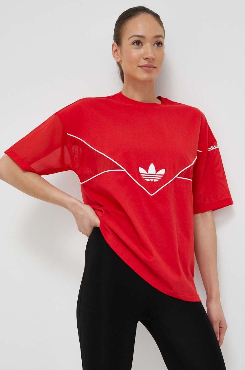 

Футболка adidas Originals жіночий колір червоний