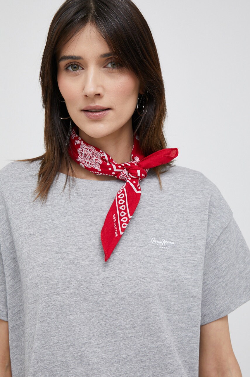 

Тениска Pepe Jeans Wimani в сиво, Сив