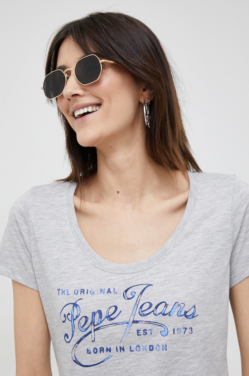 

Тениска Pepe Jeans Mery в сиво, Сив