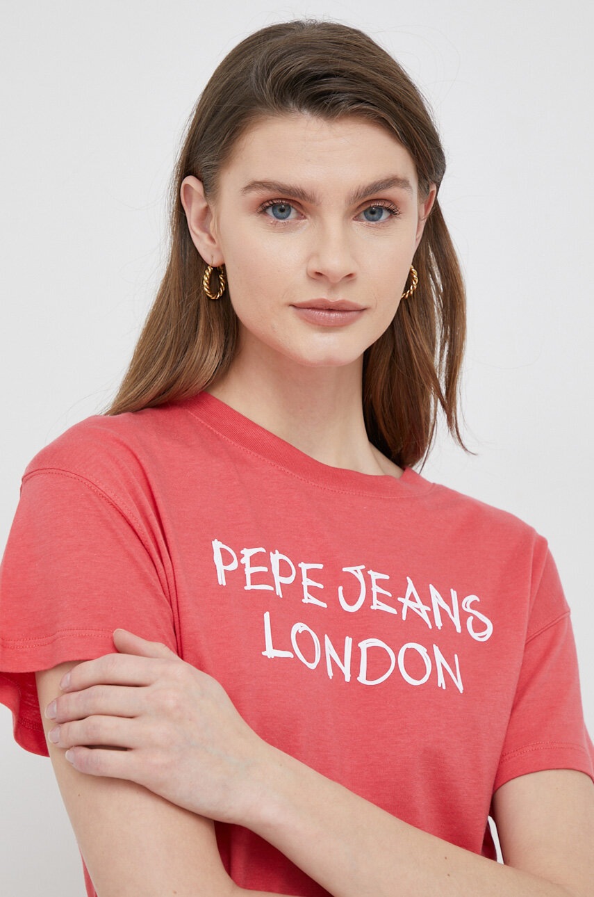 

Тениска Pepe Jeans Netty в червено, Червен