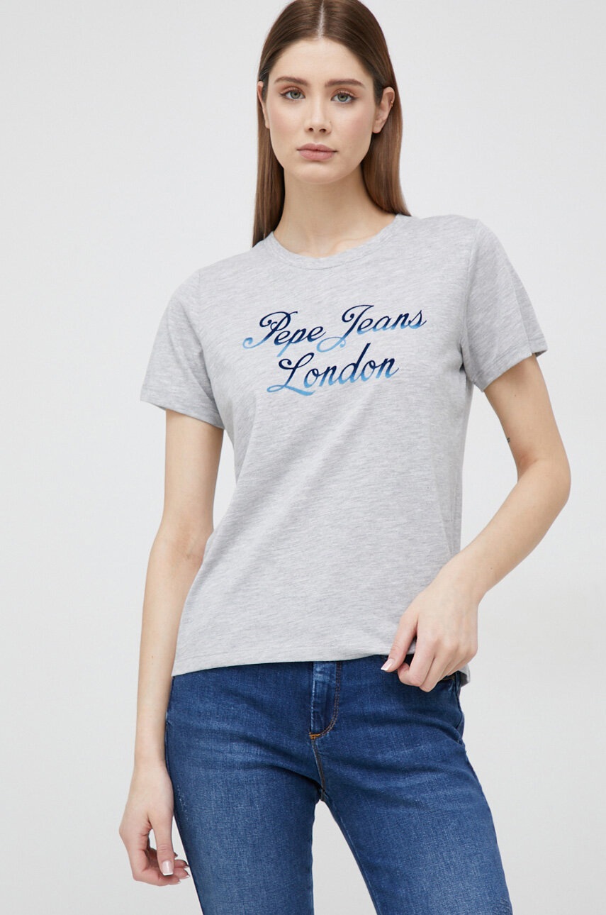 

Тениска Pepe Jeans Mara в сиво, Сив