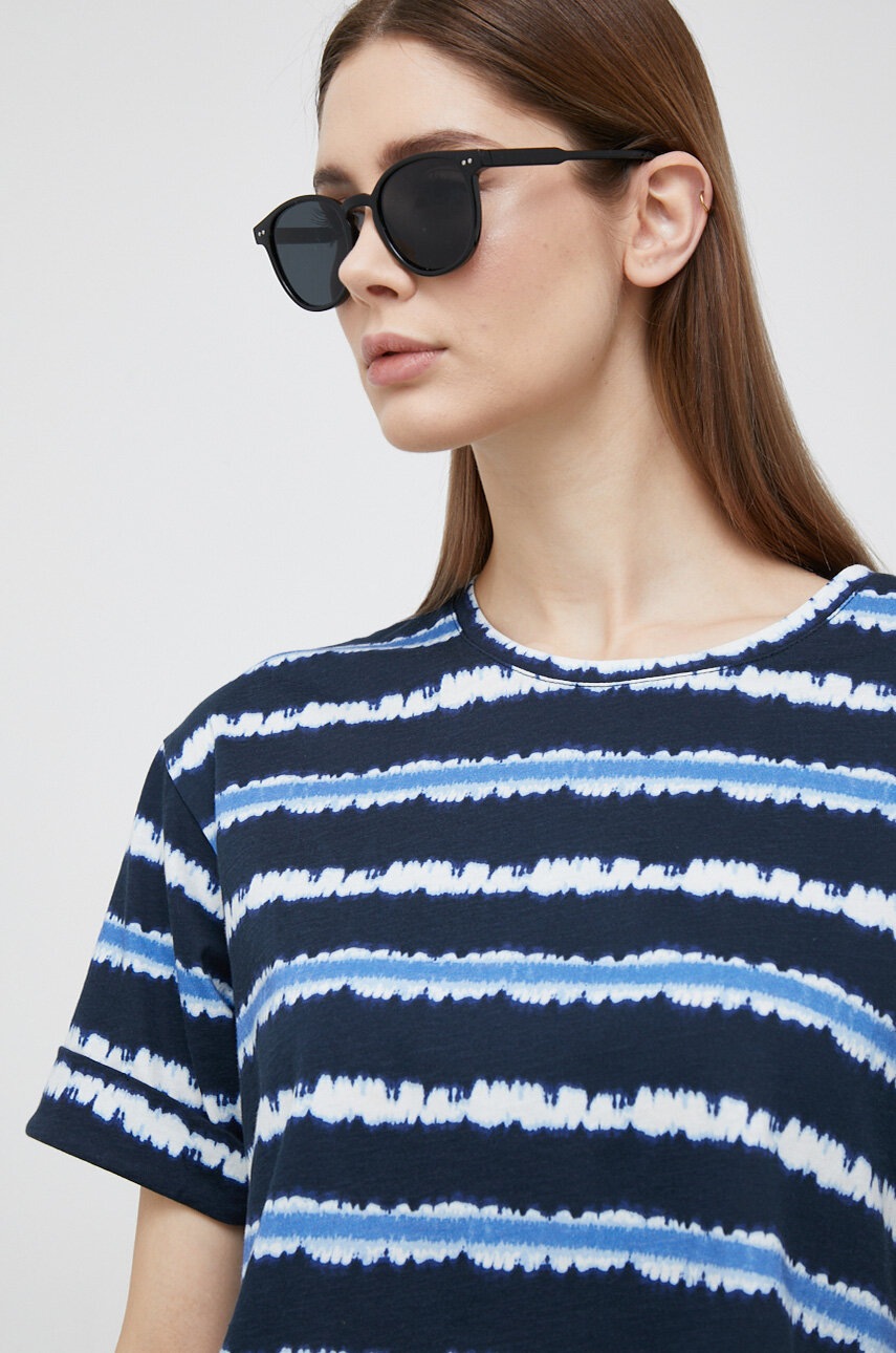 

Памучна тениска Pepe Jeans Martha Stripes в тъмносиньо, Тъмносин