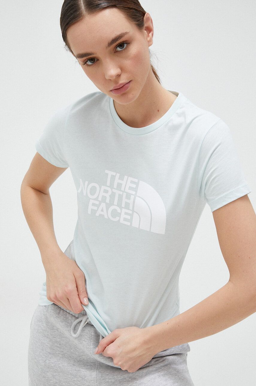 Bavlněné tričko The North Face tyrkysová barva - tyrkysová -  100 % Bavlna