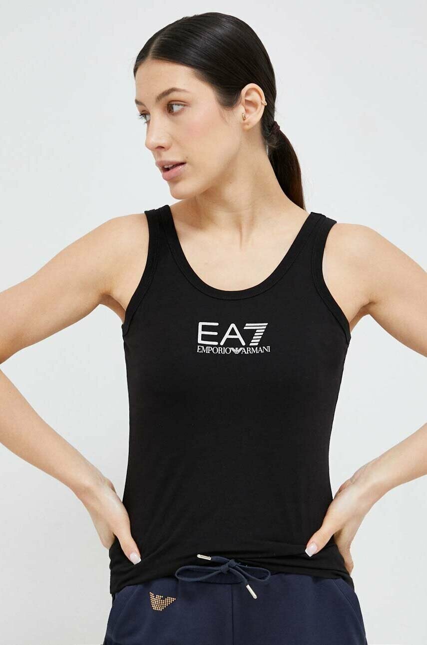 

Топ EA7 Emporio Armani дамски в черно, Черен