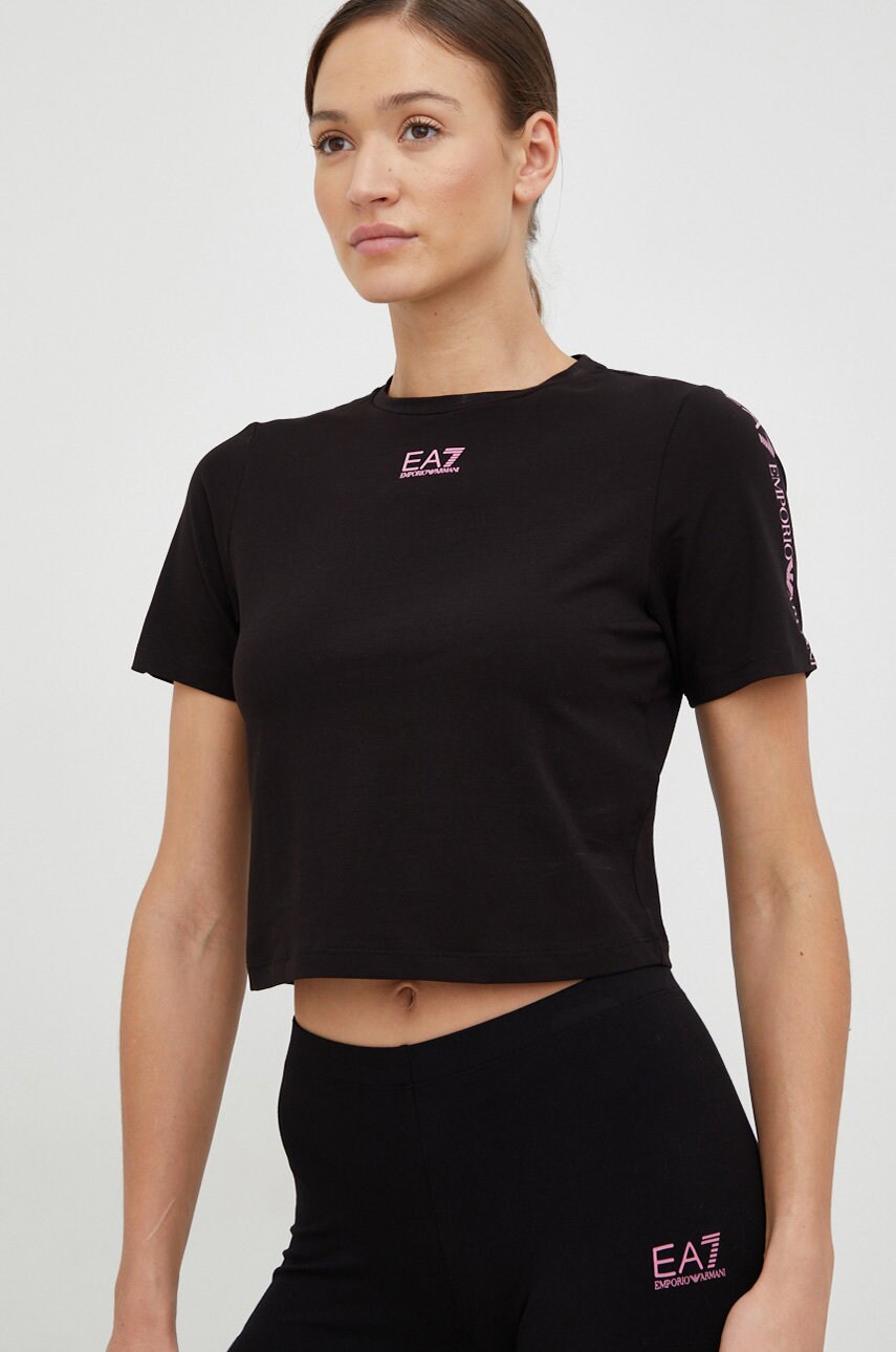 

Футболка EA7 Emporio Armani женский цвет чёрный