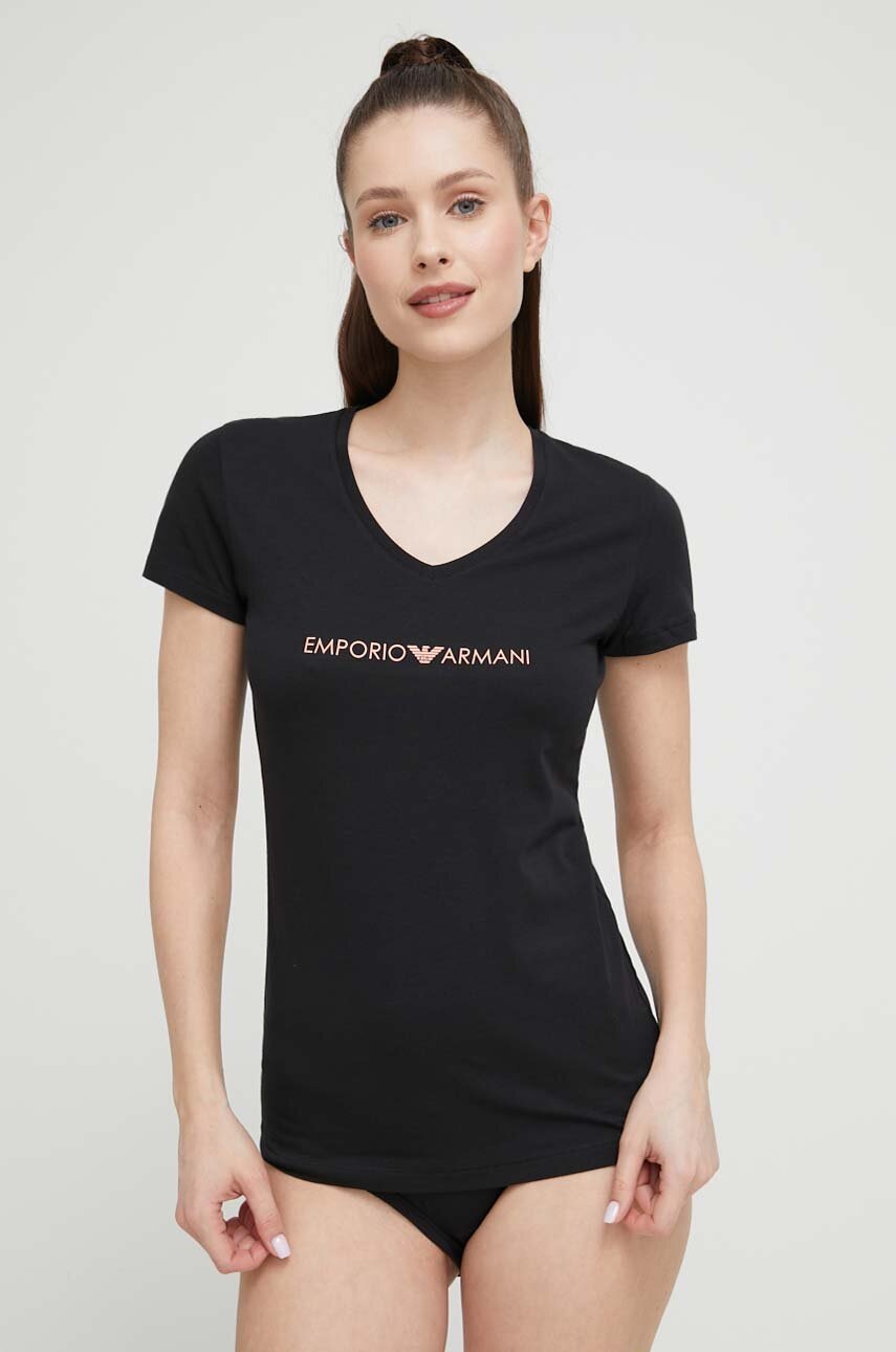 

Футболка лаунж Emporio Armani Underwear цвет чёрный