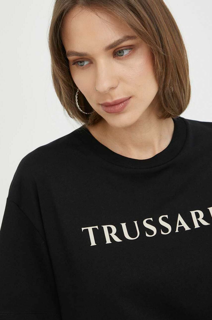 

Бавовняна футболка Trussardi колір чорний