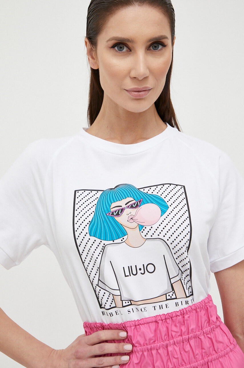 

Тениска Liu Jo в бяло, Бял