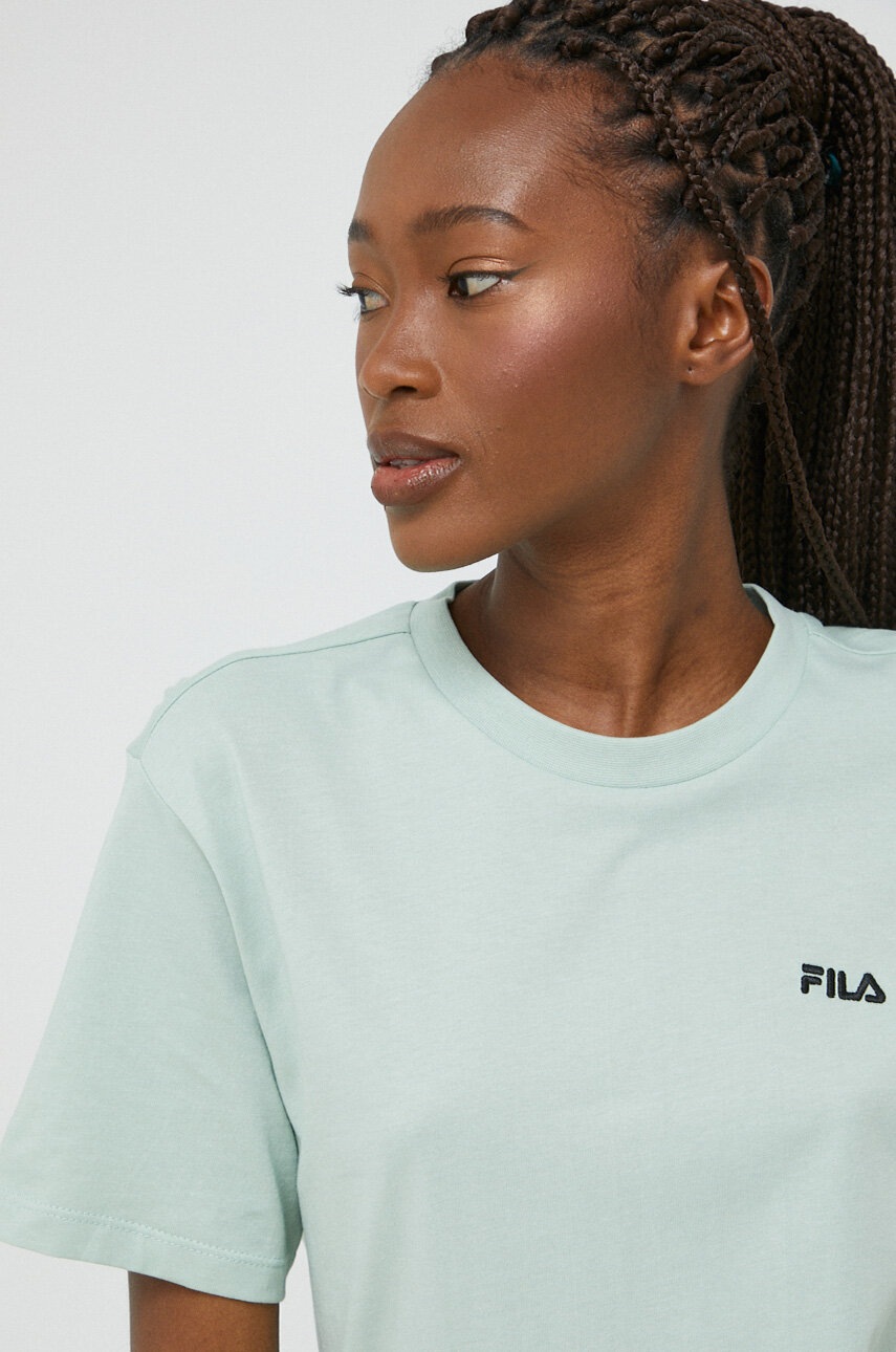 

Бавовняна футболка Fila колір бірюзовий