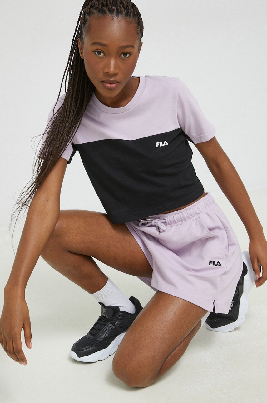 

Футболка Fila жіночий колір чорний