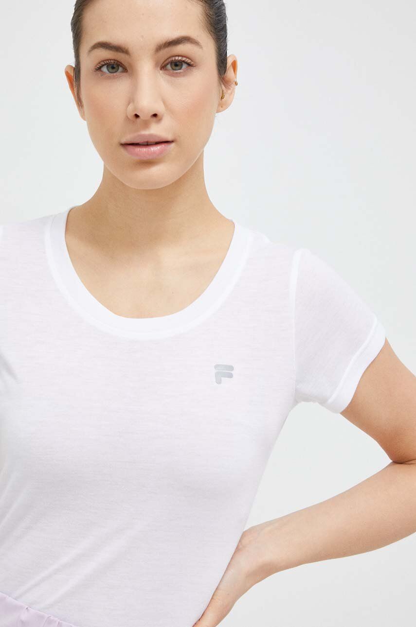 Levně Tréninkové tričko Fila Rahden bílá barva, FAW0491