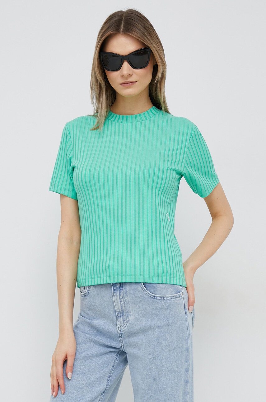 

Тениска Calvin Klein Jeans в тюркоазено, Зелен