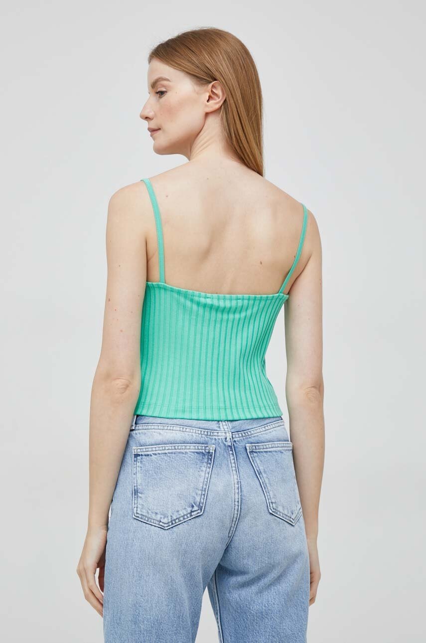 Top Calvin Klein Jeans χρώμα: τιρκουάζ φωτογραφία
