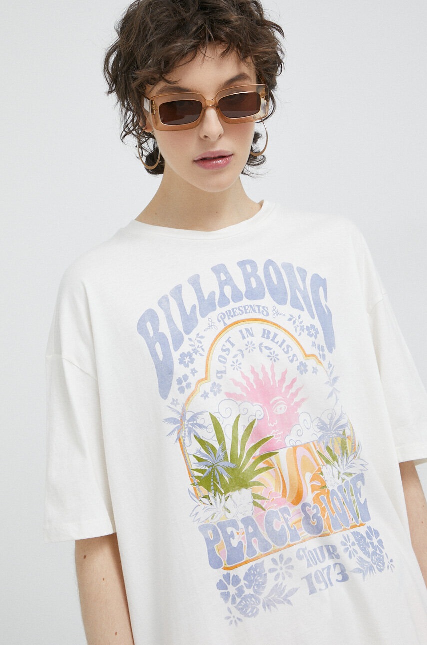 

Хлопковая футболка Billabong цвет белый