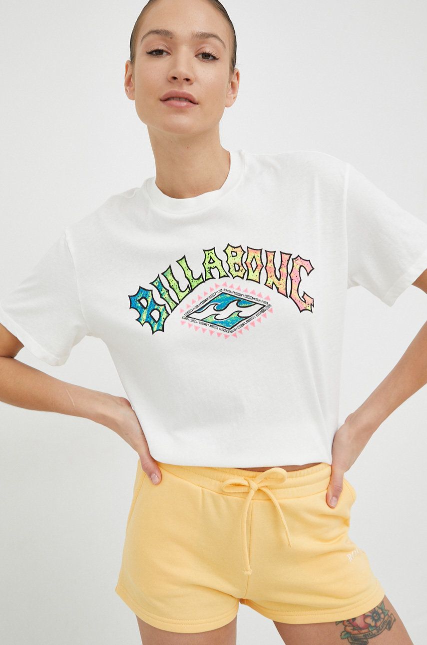 Billabong tricou din bumbac culoarea alb