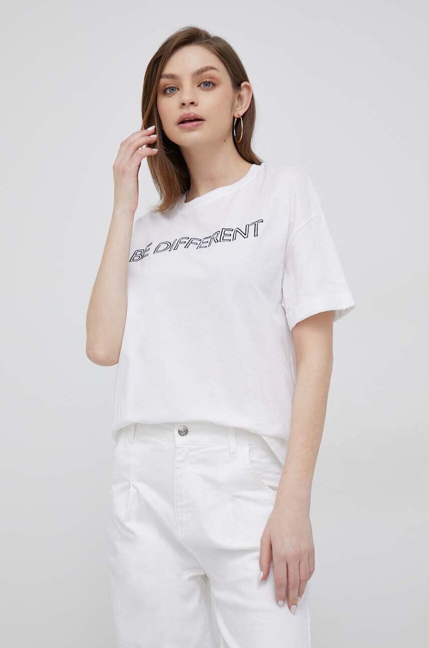 

Бавовняна футболка United Colors of Benetton колір білий
