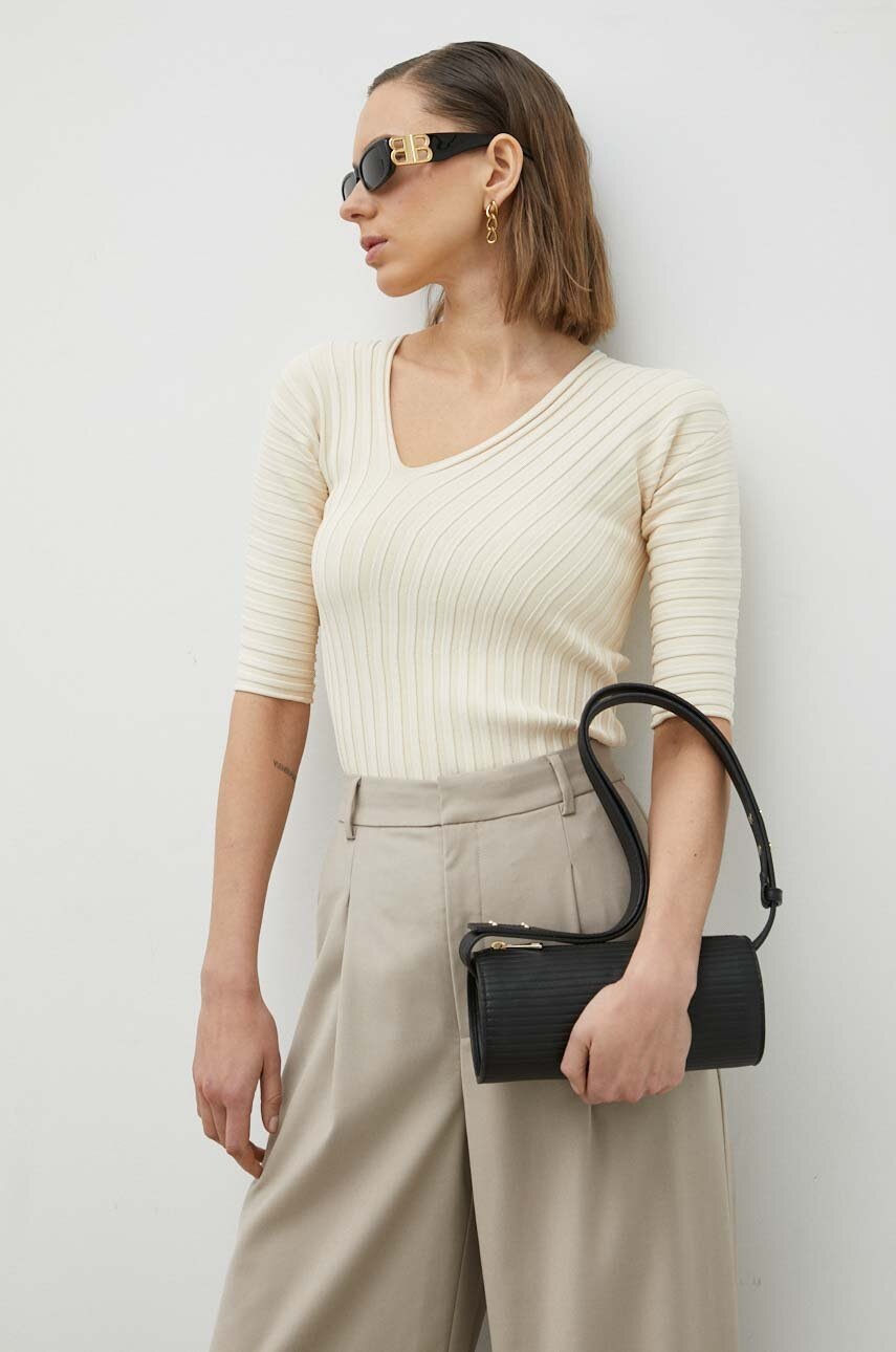 Μπλουζάκι By Malene Birger χρώμα: μπεζ φωτογραφία