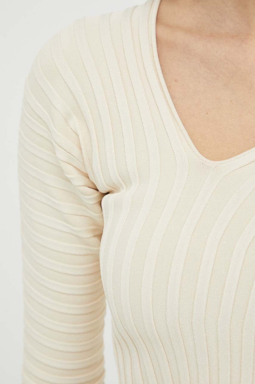 Μπλουζάκι By Malene Birger χρώμα: μπεζ φωτογραφία