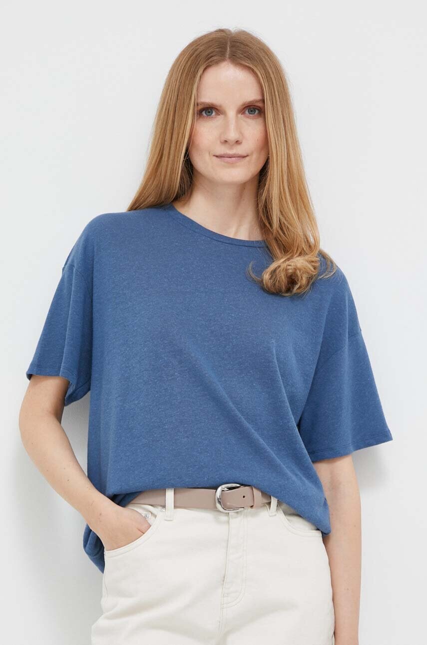 United colors of benetton tricou din amestec de in