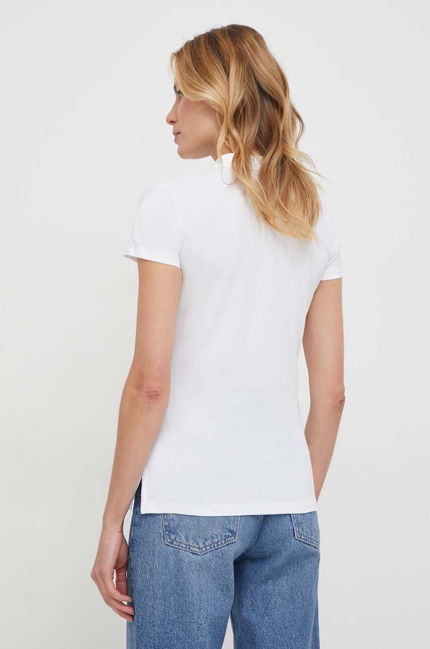 Βαμβακερό μπλουζάκι πόλο BOSS χρώμα: άσπρο, 50490960 φωτογραφία