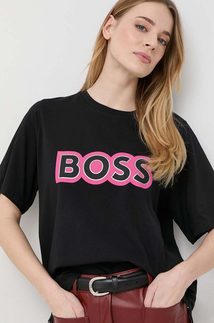 

Футболка BOSS x Alica Schmidt жіноча колір чорний