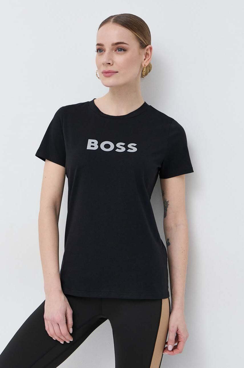 Levně Bavlněné tričko BOSS x Alica Schmidt černá barva