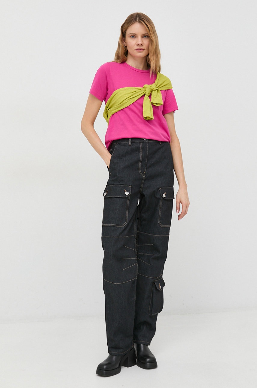 

Хлопковая футболка Marc O'Polo DENIM цвет розовый