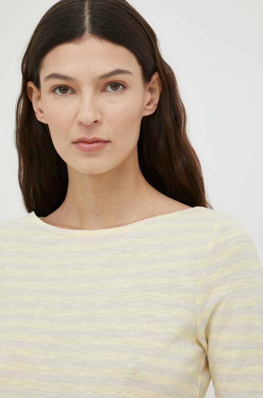 Bavlněné tričko Marc O′Polo žlutá barva - žlutá -  100 % Bavlna