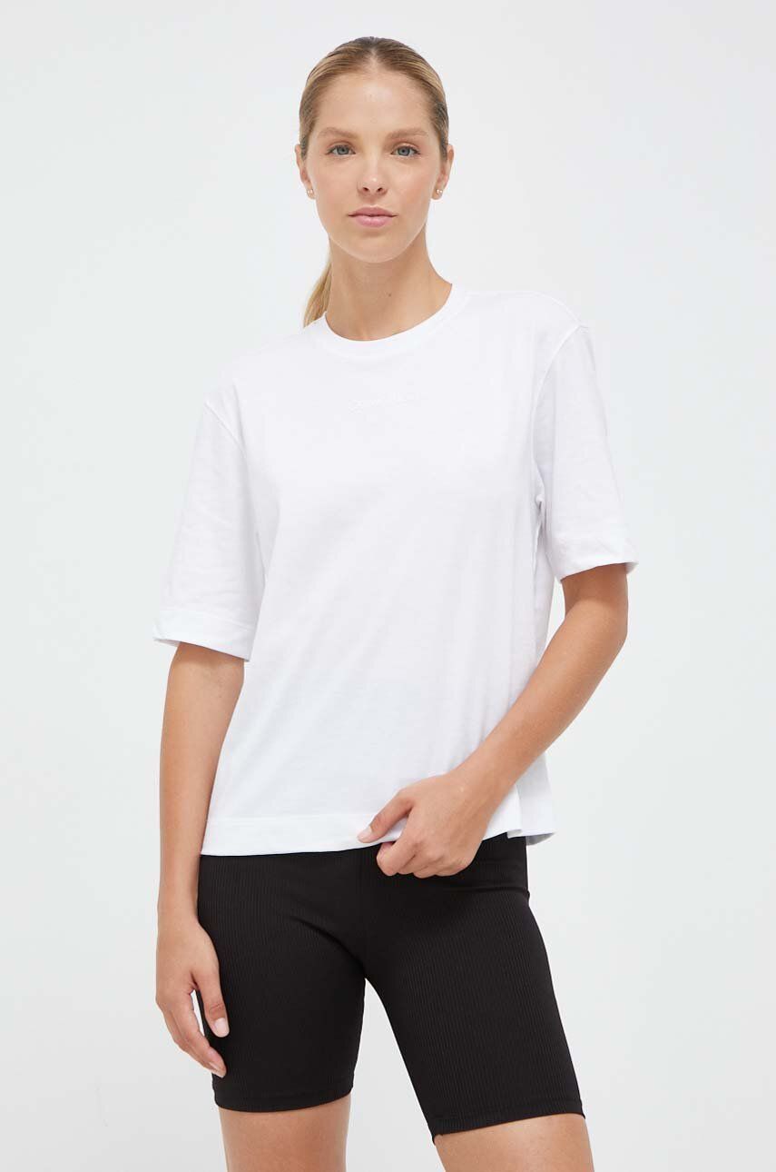 Sportovní tričko Calvin Klein Performance Essentials bílá barva - bílá - 60 % Bavlna