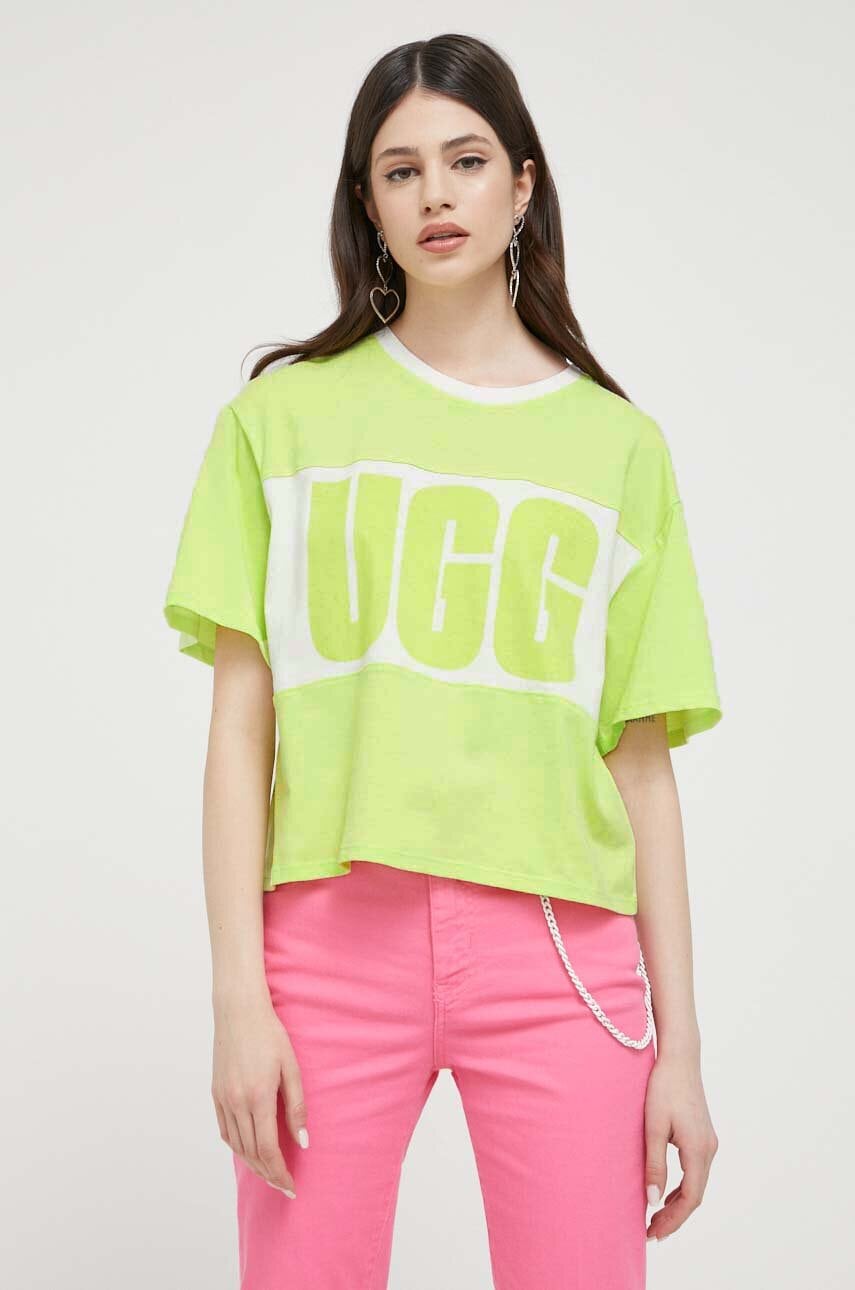 Ugg Tricou Din Bumbac Culoarea Verde