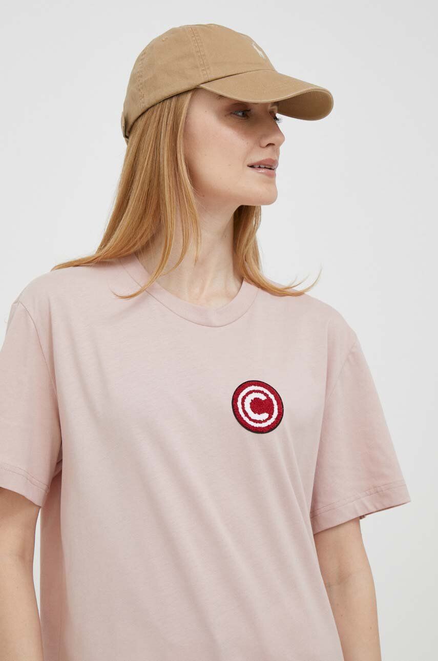 Bavlněné tričko Colmar růžová barva - růžová -  100 % Bavlna