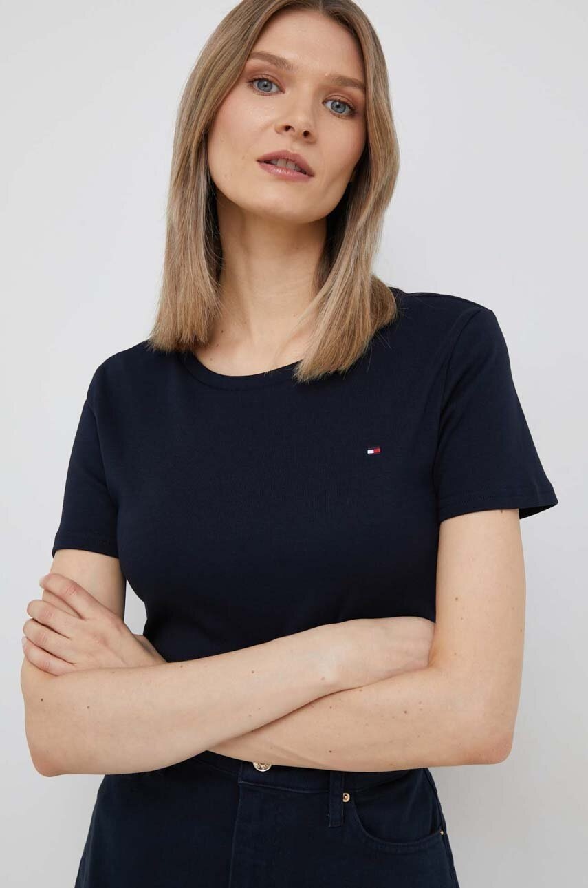 

Бавовняна футболка Tommy Hilfiger колір синій