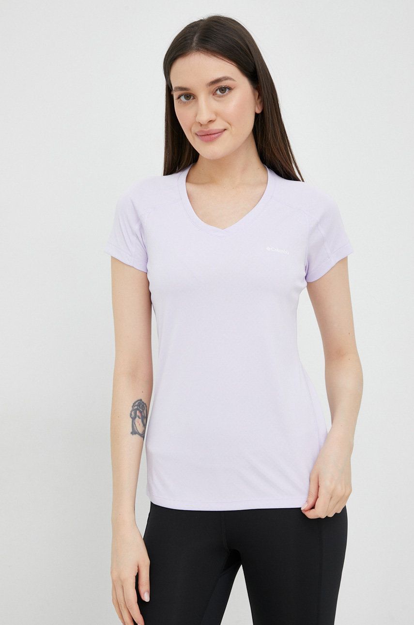 Sportovní tričko Columbia Zero Rules fialová barva, 1533571